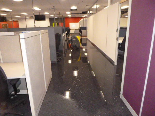 Flooded office